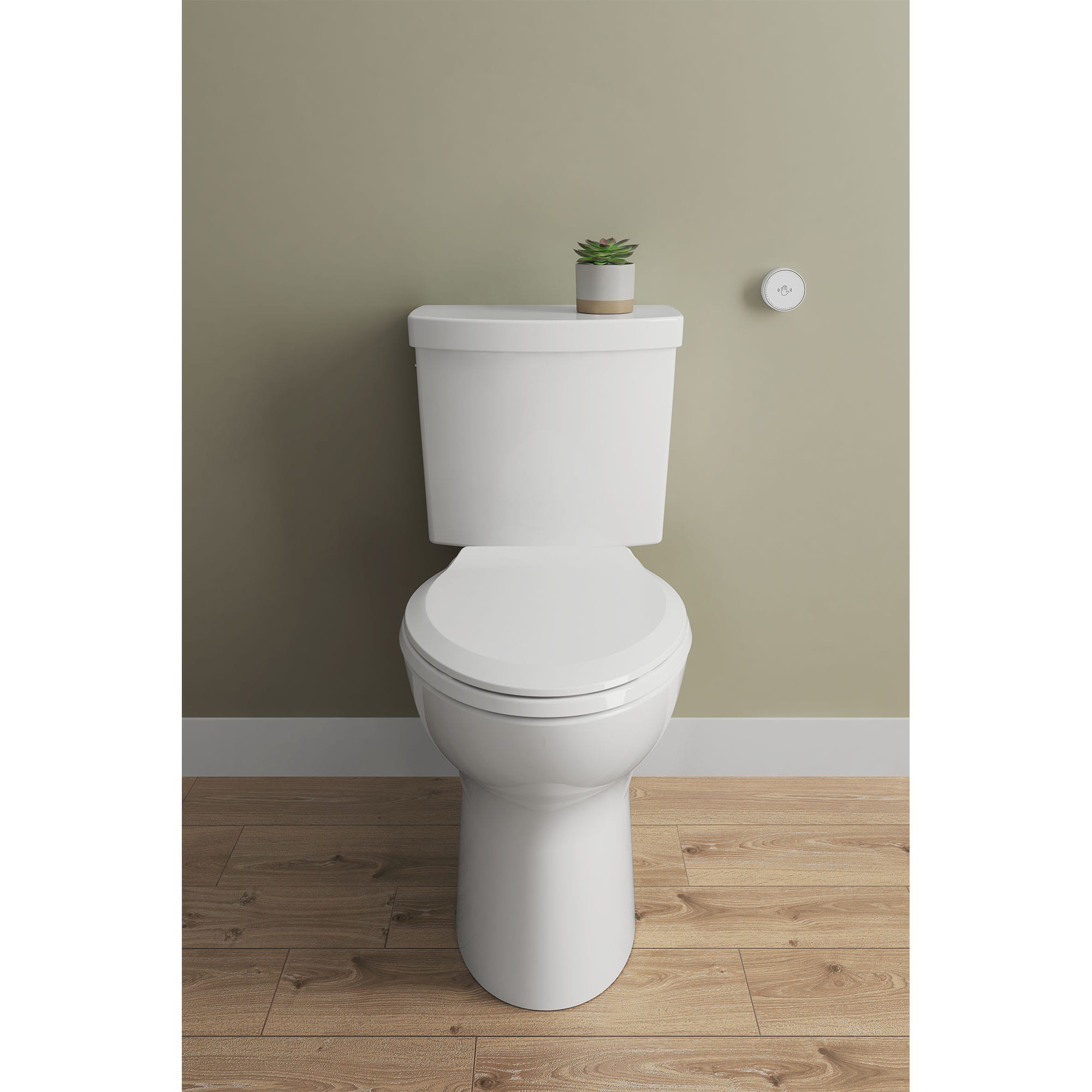 Cadet Touchless Chair Height Elongated Toilet Less Seat WHITE
